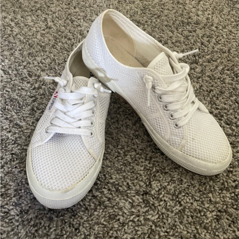 Superga white sneakers size 39.5/9
